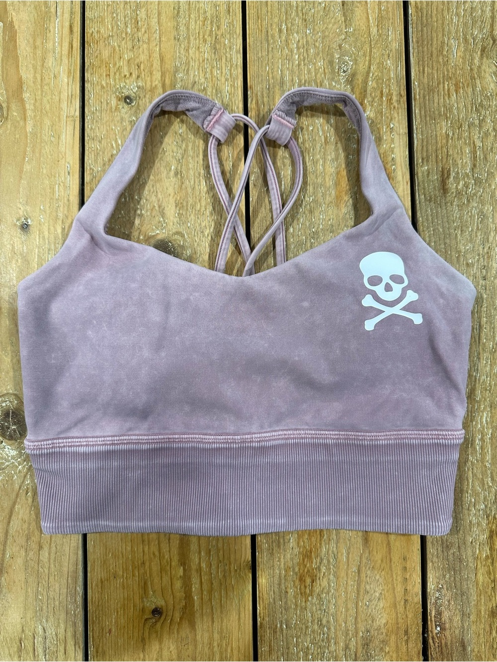 Lululemon x Soul Cycle Skull Sports Align Bra with Crisscross Back